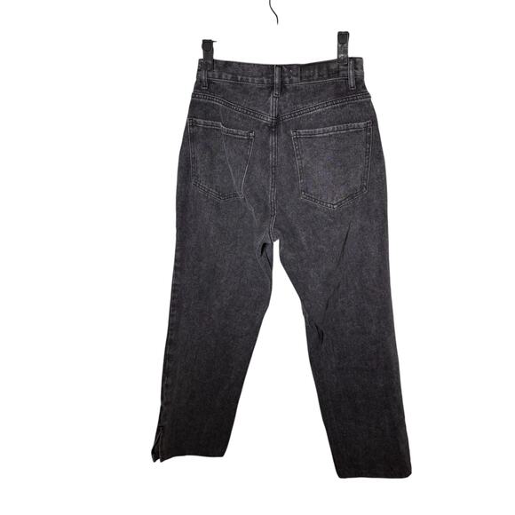 Pacsun Dad Jean Faded Black Denim Jeans Wide Leg Slit Button Fly Relaxed Fit 25 - Picture 2 of 9